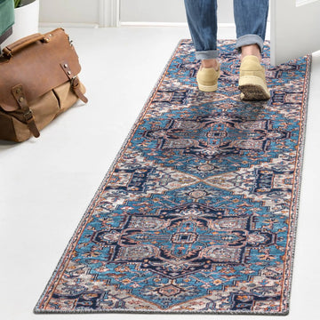 Cirali Ornate Large Medallion Washable Area Rug